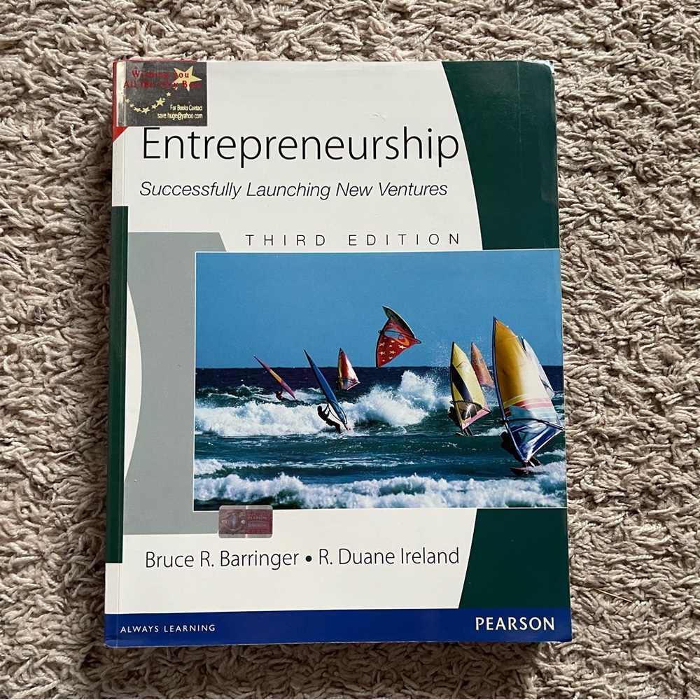 Entrepreneurship Successsfully Launching New Ventures Global Third Edition Book